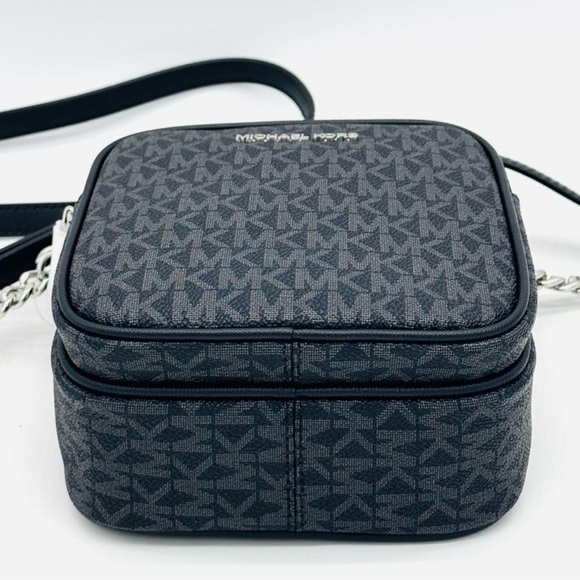 Michael Kors Medium NS Chain Xbody Bag Black Signature - Picture 6 of 11